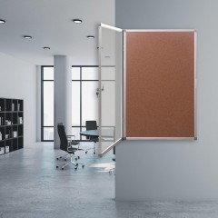 Доска-витрина для информации пробковая Attache Window 90х120см (алюм. рама) - фото 9