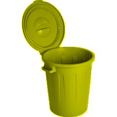 Бак для отходов 90л, пластик, серый - фото 3