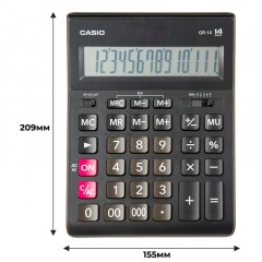 Калькулятор настольный ПОЛНОРАЗМЕРНЫЙ Casio бухг. GR-14 14 разр. DPчерный Калькулятор настольный ПОЛНОРАЗМЕРНЫЙ Casio бухг. GR-14 14 разр. DPчерный - фото 3