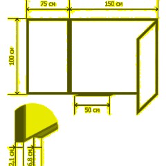Доска магнитно-меловая/маркерная 100х300 2-створ - фото 2