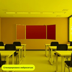 Доска магнитно-меловая/маркерная 100х300 2-створ - фото 4