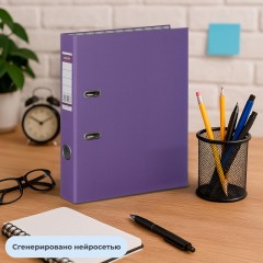 Папка-регистратор ECONOMY PLUS, 50 мм,фиол,ПБП1,карм.кор.,мет.уг - фото 13