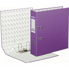 Папка-регистратор ECONOMY PLUS 80мм,фиол,ПБП1,карм.кор,мет.уг - фото 4