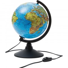 Глобус физико-политический с подсветкой рельефный,210мм - фото 4