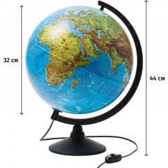 Глобус физико-политический с подсветкой,320мм - фото 5