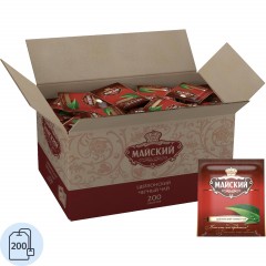 Чай Майский черный 2гx200 сашет в гофрокоробе, 14286