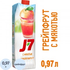 Нектар J7 Грейпфрут с мякотью, 0,97л