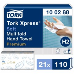 Полотенца бумажные д/держ.Tork Н2 Premium 2сл.110л*21пач/уп 100288 Полотенца бумажные д/держ.Tork Н2 Premium 2сл.110л*21пач/уп 100288 - фото 2