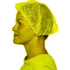 Шапочка берет н/с неткан. белая Klever 100шт/уп. 1000шт/кор. - фото 2