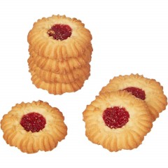 Печенье сдобное Курабье с вишневым джемом 4кг ЯП815 - фото 4