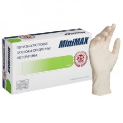 Мед.смотров. перчатки латекс., нестер., с пудрой 31 MiniMax (L) 50 пар/уп Мед.смотров. перчатки латекс., нестер., с пудрой 31 MiniMax (L) 50 пар/уп - фото 3