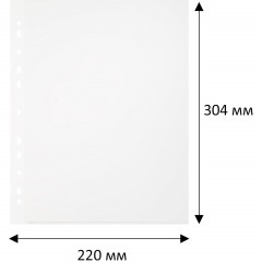 Файл-вкладыш уголок с перфорацией А4 Attache,180 мкм,10 шт./уп - фото 5