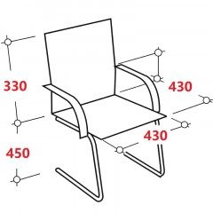 Стул BN_TQ_Стул Echair-802 VP к/з черный,без подл., хром Стул BN_TQ_Стул Echair-802 VP к/з черный,без подл., хром - фото 6