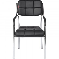 Стул BN_TQ_Стул Echair-805 VP кожзам черный, хром Стул BN_TQ_Стул Echair-805 VP кожзам черный, хром - фото 3