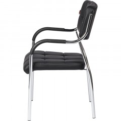 Стул BN_TQ_Стул Echair-805 VP кожзам черный, хром Стул BN_TQ_Стул Echair-805 VP кожзам черный, хром - фото 4