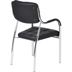 Стул BN_TQ_Стул Echair-805 VP кожзам черный, хром Стул BN_TQ_Стул Echair-805 VP кожзам черный, хром - фото 5
