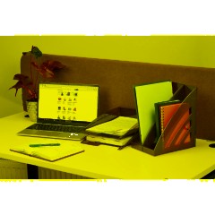 Лоток вертикальный Attache City 90мм тонирова - фото 2