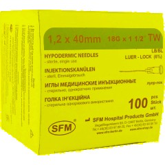 Игла инъекционная 18G (1,2х40 мм) SFM 100шт/уп. - фото 2