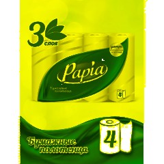 Полотенца бумажные Papia 3 сл. 4рул/уп - фото 5