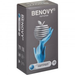 Перчатки нитрил., нестер., н/о, голубой Benovy (S) 100пар/уп Перчатки нитрил., нестер., н/о, голубой Benovy (S) 100пар/уп - фото 8