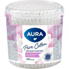 Палочки ватные AURA стакан 200 шт./уп.. Палочки ватные AURA стакан 200 шт./уп.. - фото 2