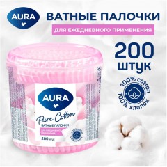 Палочки ватные AURA стакан 200 шт./уп.. Палочки ватные AURA стакан 200 шт./уп.. - фото 4