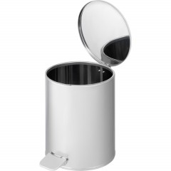 Ведро мусорное с педалью 15л стальное, хром, 250х330мм Ведро мусорное с педалью 15л стальное, хром, 250х330мм - фото 3