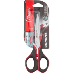 Ножницы Maped ADVANCED SOFT GEL 170мм эргон.ручки,гел.встав,крас/чер,496210 - фото 2