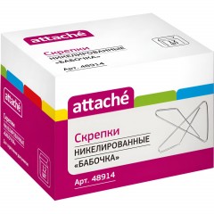 Скрепки Attache БАБОЧКА никелированные,50 мм,12 шт/уп Скрепки Attache БАБОЧКА никелированные,50 мм,12 шт/уп - фото 2