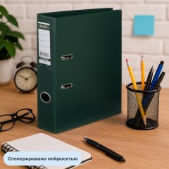Папка-регистратор Strong Line 50мм,т-зеленый,ПБП2,карм.кор Папка-регистратор Strong Line 50мм,т-зеленый,ПБП2,карм.кор - фото 11