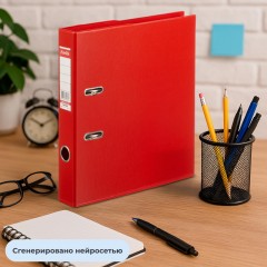Папка-регистратор Strong Line 50мм, красный,ПБП2, карм.кор Папка-регистратор Strong Line 50мм, красный,ПБП2, карм.кор - фото 8