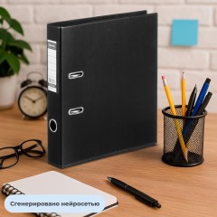 Папка-регистратор Strong Line 50мм, черный, ПБП2, карм.кор Папка-регистратор Strong Line 50мм, черный, ПБП2, карм.кор - фото 7