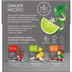 Чай TESS GINGER MOJITO зеленый пирамидки 20шт - фото 3