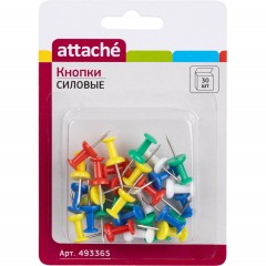 Кнопки силовые д/пробковых досок ATTACHE,пластик,ассорти,европодвес,30шт/уп Кнопки силовые д/пробковых досок ATTACHE,пластик,ассорти,европодвес,30шт/уп - фото 3