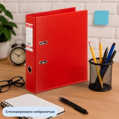 Папка-регистратор Strong Line 70мм, красный, ПБП2,карм.кор Папка-регистратор Strong Line 70мм, красный, ПБП2,карм.кор - фото 8