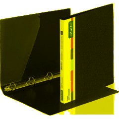 Папка на 4-х кольцах пласт. 25/32мм А4 ATTACHE F504/07 черная Р - фото 2