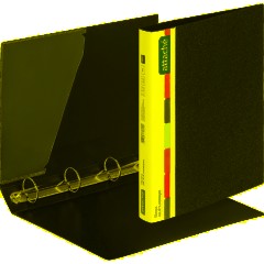 Папка на 4-х кольцах пласт. 35/42мм А4 ATTACHE F504/07 черная Р - фото 2