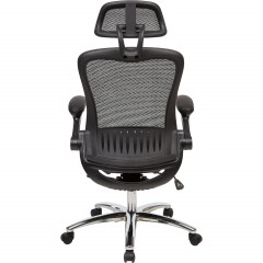 Кресло BN_Hg_EChair-552 TTW Net сетка черная, хром - фото 6