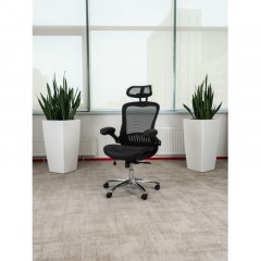 Кресло BN_Hg_EChair-552 TTW Net сетка черная, хром Кресло BN_Hg_EChair-552 TTW Net сетка черная, хром - фото 7
