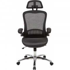 Кресло S_BN_Hg_EChair-552 TTW Net сетка черная, хром Кресло S_BN_Hg_EChair-552 TTW Net сетка черная, хром - фото 3