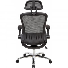 Кресло S_BN_Hg_EChair-552 TTW Net сетка черная, хром Кресло S_BN_Hg_EChair-552 TTW Net сетка черная, хром - фото 6