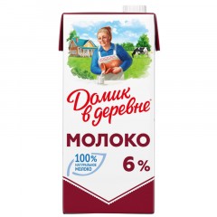Молоко Домик в Деревне 6% 950г. т/пак. Молоко Домик в Деревне 6% 950г. т/пак. - фото 3