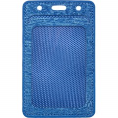 Бейдж Promega office вертик. 54х90, синий металлик, PU, Т-814V - фото 3