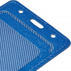 Бейдж Promega office вертик. 54х90, синий металлик, PU, Т-814V - фото 5