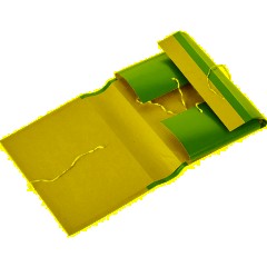 Папка архивная крафт/бумвинил  8см 4 завязки, син - фото 4