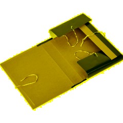 Папка архивная крафт/бумвинил  5см 4 завязки, красн - фото 4