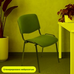 Стул UA_EChair Rio(ИЗО/ISO) чёрн, ткань красная C02 - фото 5