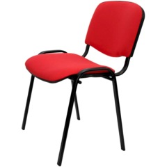 Стул UA_EChair Rio(ИЗО/ISO) чёрн, ткань красная C02 - фото 6