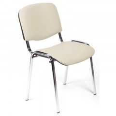 Стул UP_EChair Rio(ИЗО) хром, к/з бежевый Z21