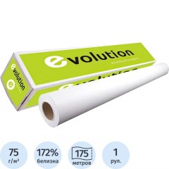 Бумага широкоформатная Evolution PPC Premium EXTRA 75г 0.620x175м 76,2мм